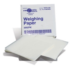 Glassine Weighing Paper, 4" x 4" (500pk)