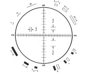 Walton-Beckett Graticule (20.4mm) (G22) & Retaining Ring for CX31