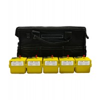 Air-One 5-Pump Kit for Lead and Asbestos Air Sampling in 20" CANVAS WORK BAG w/custom foam